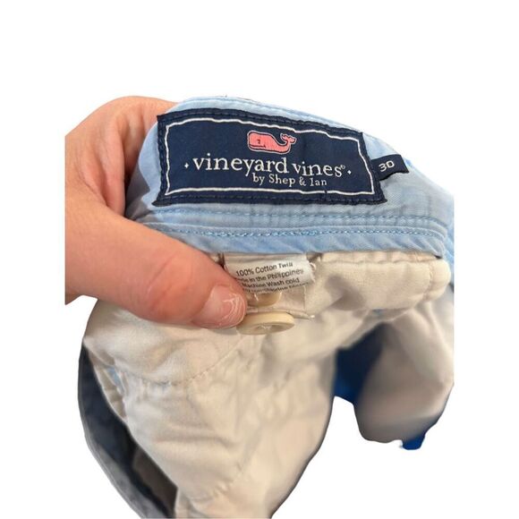 Vineyard Vines By Shep & Ian Light Blue Flat Front Chino Club Short Size 30 - Picture 10 of 14
